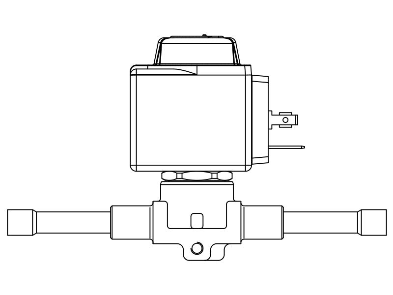 常閉電磁閥1028/M10A6,內連焊接接頭,直動式