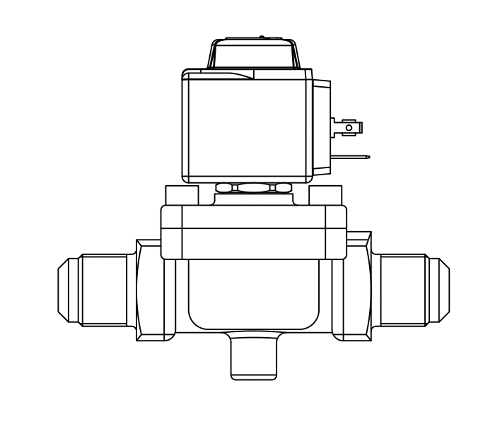 常閉電磁閥1040/4A6,SAE直螺紋接頭,活塞先導式