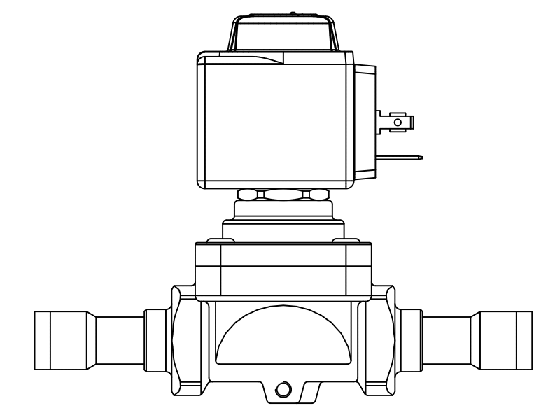 常閉電磁閥1048/5A7,內連焊接接頭,活塞先導式