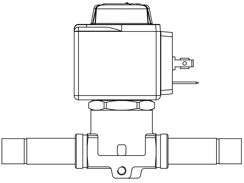 常閉電磁閥1068/3A6,內連焊接接頭,隔膜先導式