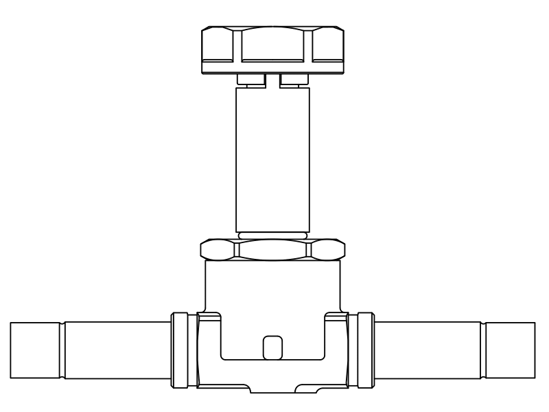 常閉電磁閥1068N/M10S,內連焊接接頭,隔膜先導式