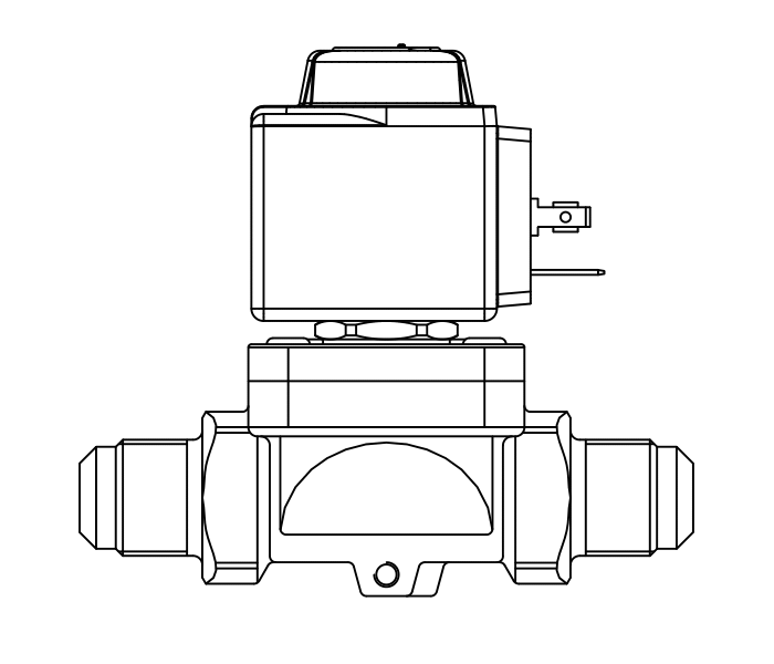 常閉電磁閥1070/4A7,SAE直螺紋接頭,隔膜先導式