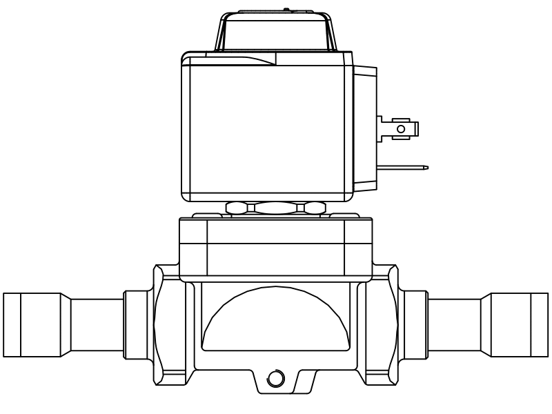 常閉電磁閥1078/4A6,內(nèi)連焊接接頭,隔膜先導(dǎo)式