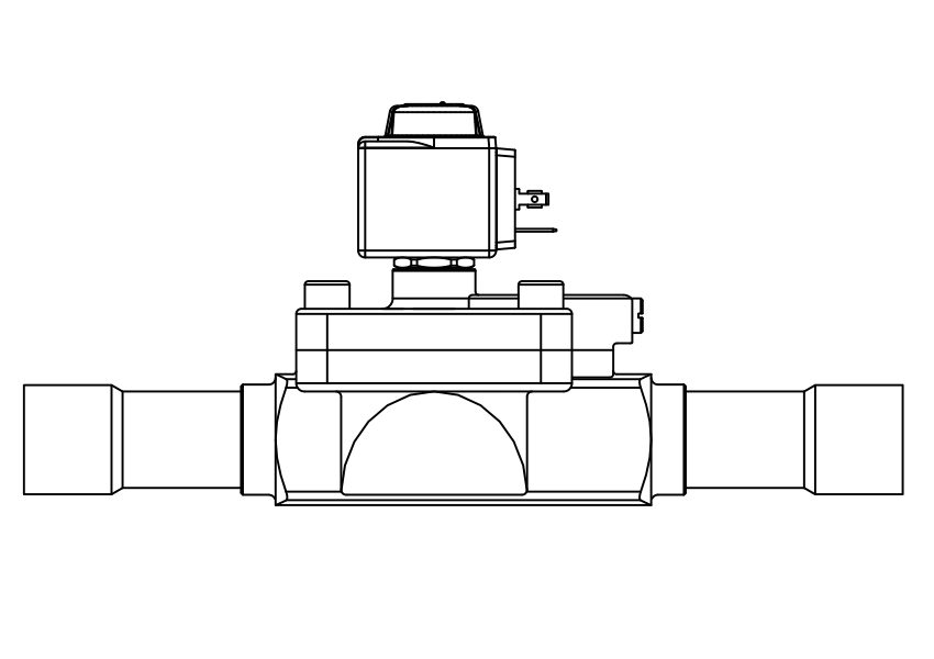 常閉電磁閥1078/9A7,內連焊接接頭,隔膜先導式