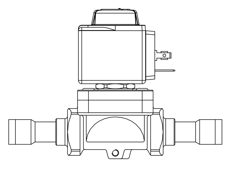 常閉電磁閥1078N/5A6,內(nèi)連焊接接頭,隔膜先導(dǎo)式