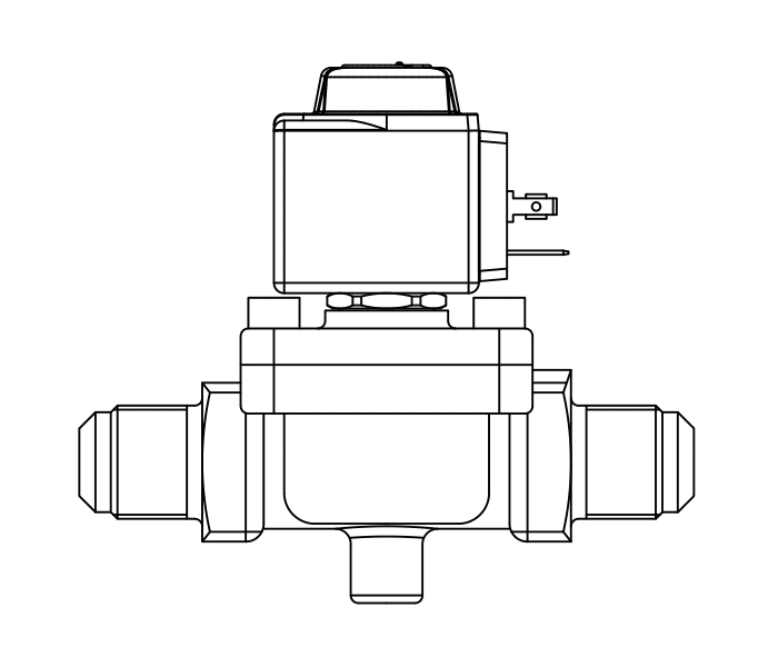 常閉電磁閥1090/5A6,SAE直螺紋接頭,隔膜先導式