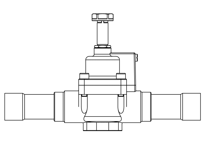 常閉電磁閥1098N/9S,內連焊接接頭,活塞先導式