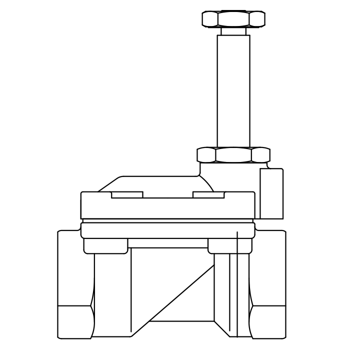 常閉工業(yè)用電磁閥1133/012V370S,內(nèi)螺紋直接頭