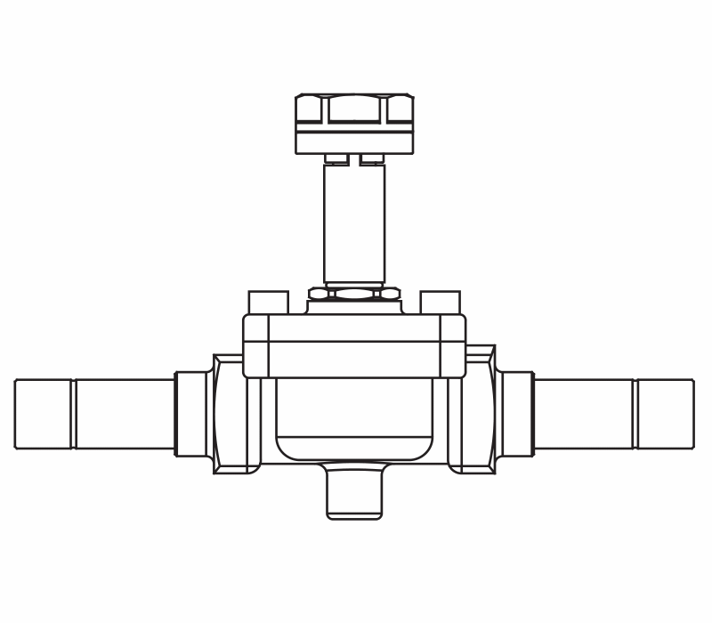 常開電磁閥1158/5S,內(nèi)連焊接接頭,活塞先導(dǎo)式