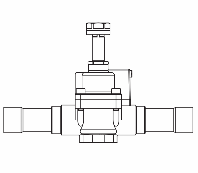 常開電磁閥1178/M42S,內(nèi)連焊接接頭,活塞先導(dǎo)式