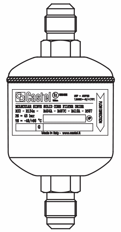 脫水過濾器4203/2,實芯,80%分子篩,20%氧化鋁