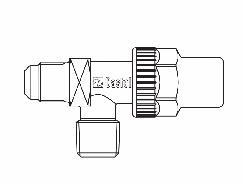 貯液器閥門6120/44,螺紋接頭