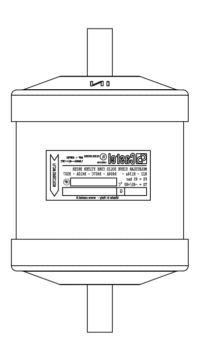 實心干燥過濾器D305/M10S,100%分子篩,SAE連接